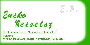 eniko meiselsz business card